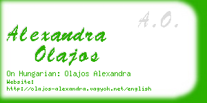 alexandra olajos business card